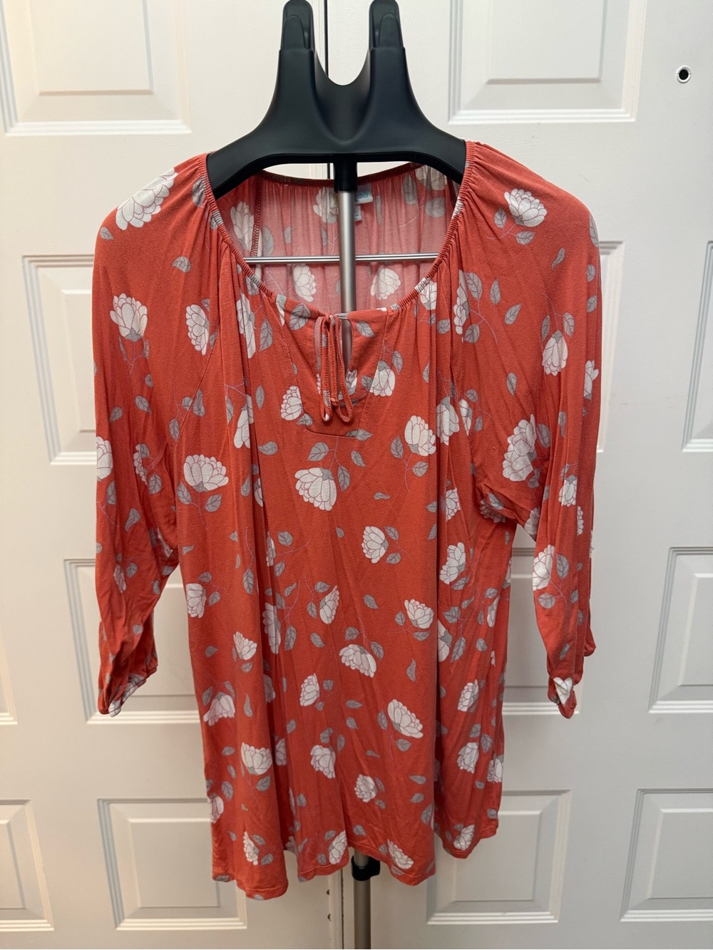 LuLaRoe Rust Floral Tunic Top